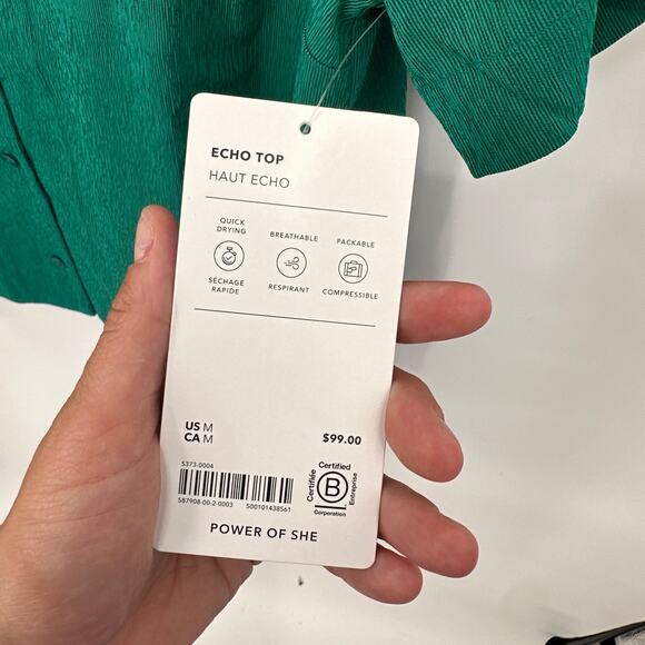 ATHLETA NWT Echo Top in Emerald Green // M - Picture 4 of 11